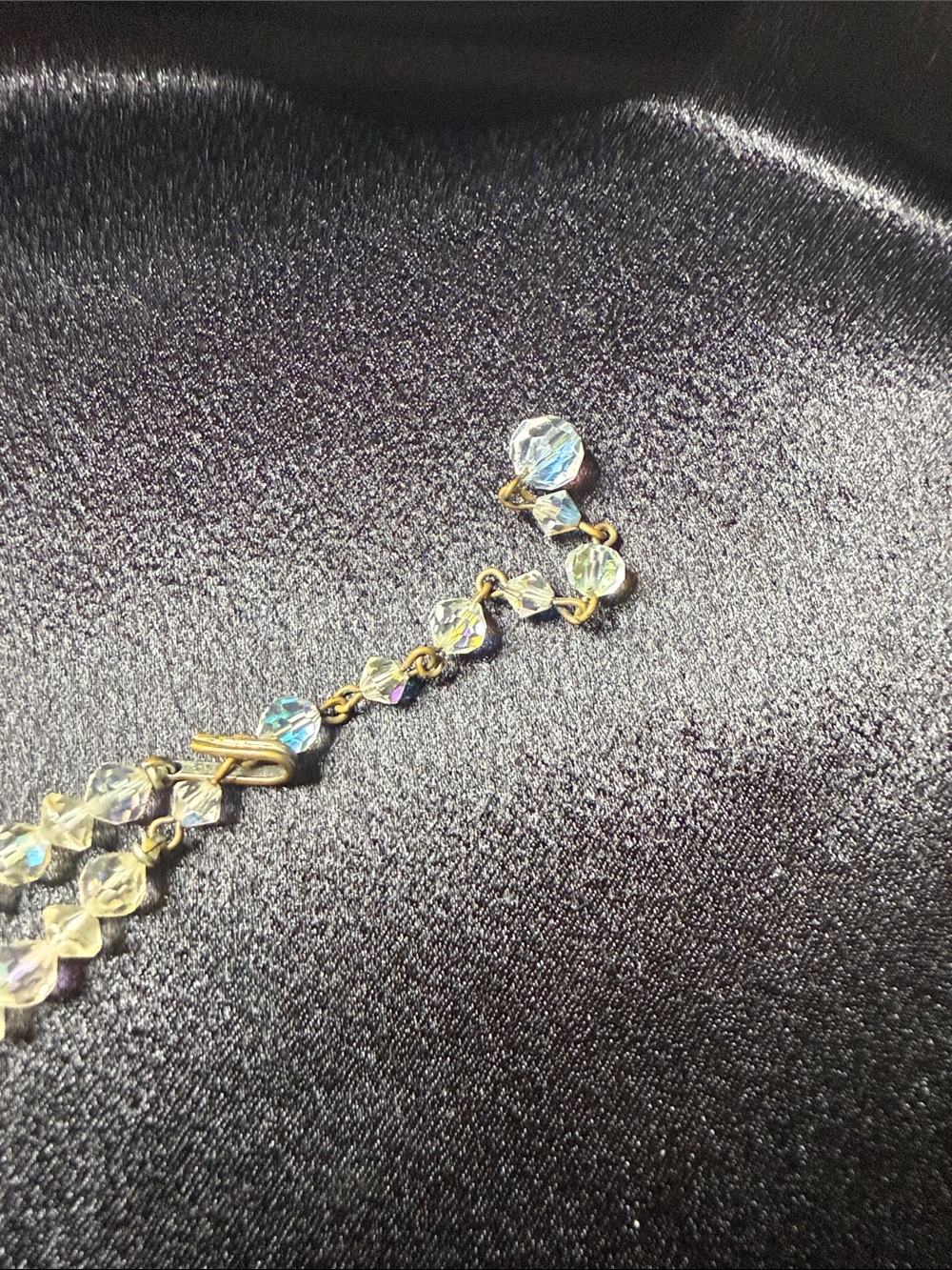 Vintage Aurora Crystal Bead Necklace - Iridescent - Picture 4 of 5